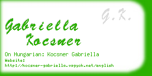 gabriella kocsner business card